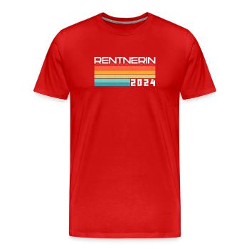 Pension de retraite Pension de pensionné 2024 - T-shirt bio Premium Homme - rouge - Devant - Damien (186cm)