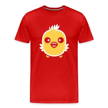 chick - Men's Premium Organic T-Shirt - red - Front - Damien (186cm)