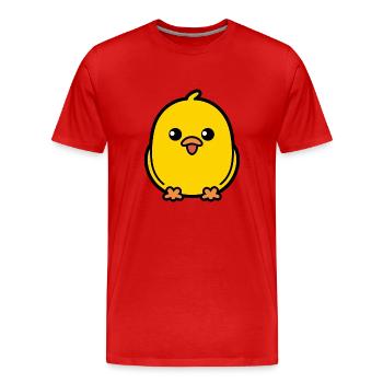 chick - Men's Premium Organic T-Shirt - red - Front - Damien (186cm)