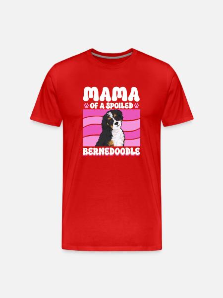Bernedoodle Hund - Männer Premium Bio T-Shirt - Rot