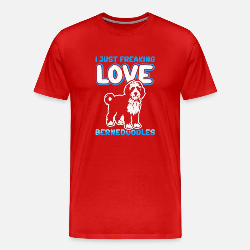 Bernedoodle Hundehalter Hundebesitzer Geschenk - Männer Premium Bio T-Shirt - Rot