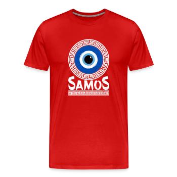 Flagge Griechenland National Balkan Korfu Athen - Männer Premium Bio T-Shirt - Rot - Vorne - Damien (186cm)