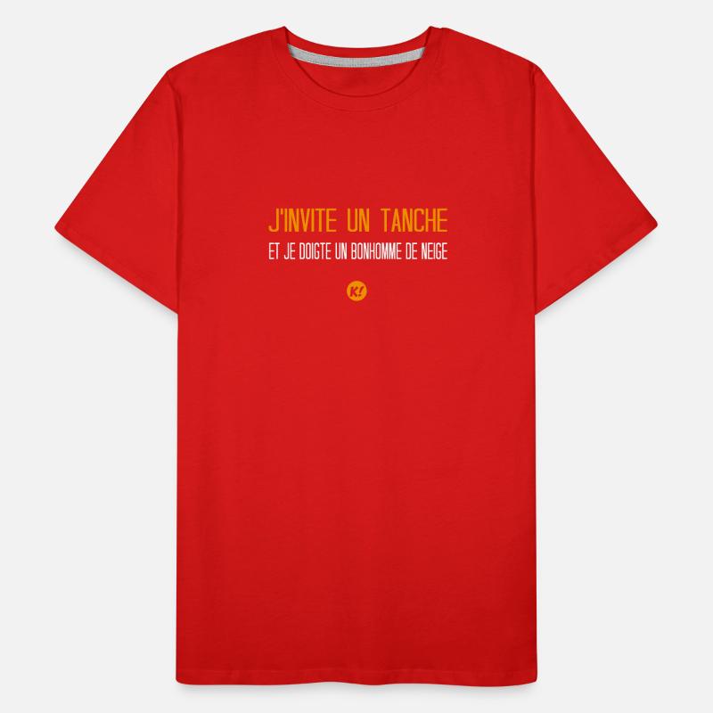 Ich lade eine Schleie ein, ich fingere einen Schneemann Männer Premium Bio T-Shirt
