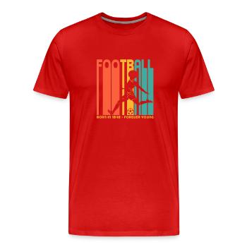 Football. Né en 1848. Pour fans de foot - T-shirt bio Premium Homme - rouge - Devant - Damien (186cm)