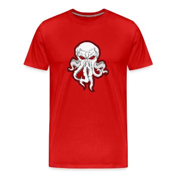PIEUVRE DÉMONIAQUE - T-shirt bio Premium Homme - rouge - Devant - Damien (186cm)