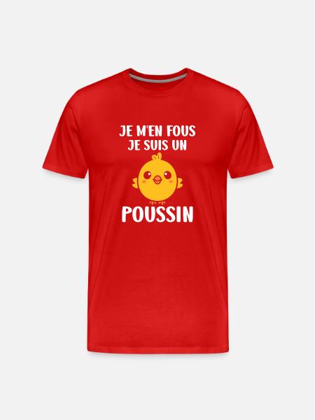 Humour bébé poussin - T-shirt bio Premium Homme - rouge