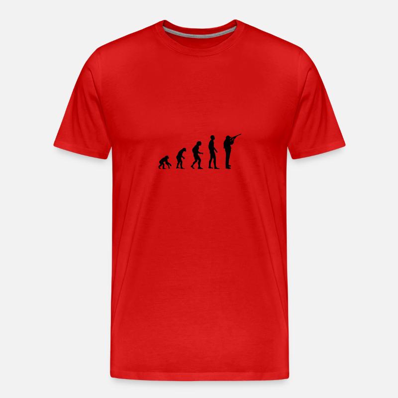 Evolution Hunting Jagd Jäger - Männer Premium Bio T-Shirt - Rot