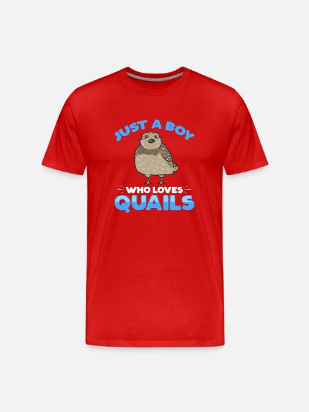 Quail Bird - Men's Premium Organic T-Shirt - red