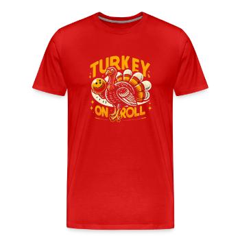Drôle de bowling équipe bowler grève bowling club - T-shirt bio Premium Homme - rouge - Devant - Damien (186cm)