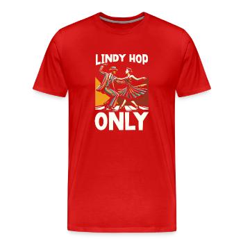 Lindy Hop Tänzer Swinging Dancing Swing Dance - Männer Premium Bio T-Shirt - Rot - Vorne - Damien (186cm)