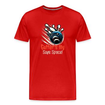 Drôle de bowling équipe bowler grève bowling club - T-shirt bio Premium Homme - rouge - Devant - Damien (186cm)