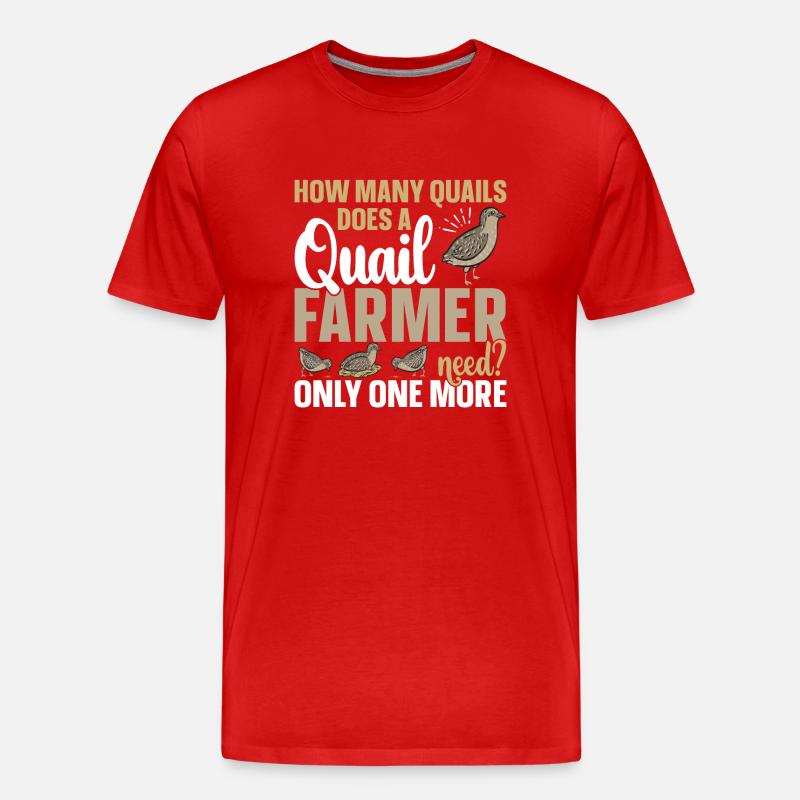 Wachtel Vogel - Männer Premium Bio T-Shirt - Rot
