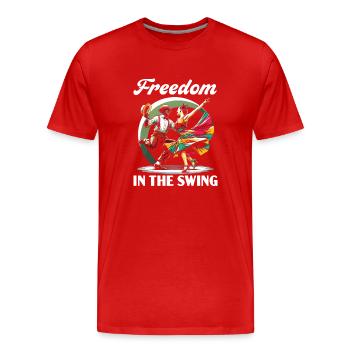 Lindy Hop Tänzer Swinging Dancing Swing Dance - Männer Premium Bio T-Shirt - Rot - Vorne - Damien (186cm)
