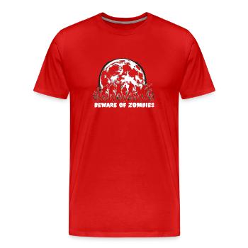 Horrorfilm-fan Zombie-horror Klassischer - Männer Premium Bio T-Shirt - Rot - Vorne - Damien (186cm)