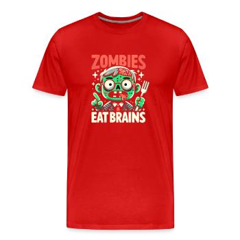 Horrorfilm-fan Zombie-horror Klassischer - Männer Premium Bio T-Shirt - Rot - Vorne - Damien (186cm)