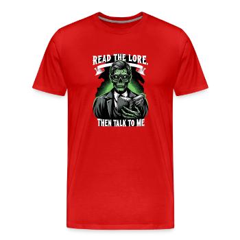 Horrorfilm-fan Zombie-horror Klassischer - Männer Premium Bio T-Shirt - Rot - Vorne - Damien (186cm)