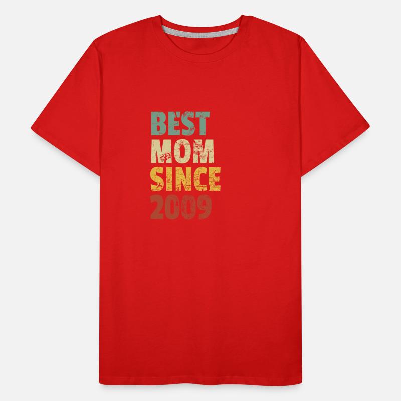 Beste Mutter seit 2009 Muttertags-Slogan-Zitat Männer Premium Bio T-Shirt