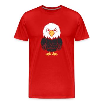Eagle Bird - Men's Premium Organic T-Shirt - red - Front - Damien (186cm)