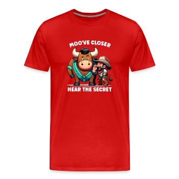 Rodéo Taureau Équitation Bétail Exposition Fermier Bovins - T-shirt bio Premium Homme - rouge - Devant - Damien (186cm)
