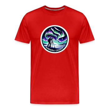Aurora Aurora Tracker Alaska Wilderness - Men's Premium Organic T-Shirt - red - Front - Damien (186cm)
