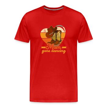 Line Dance Countrymusic Western Tanzen Dancer - Männer Premium Bio T-Shirt - Rot - Vorne - Damien (186cm)