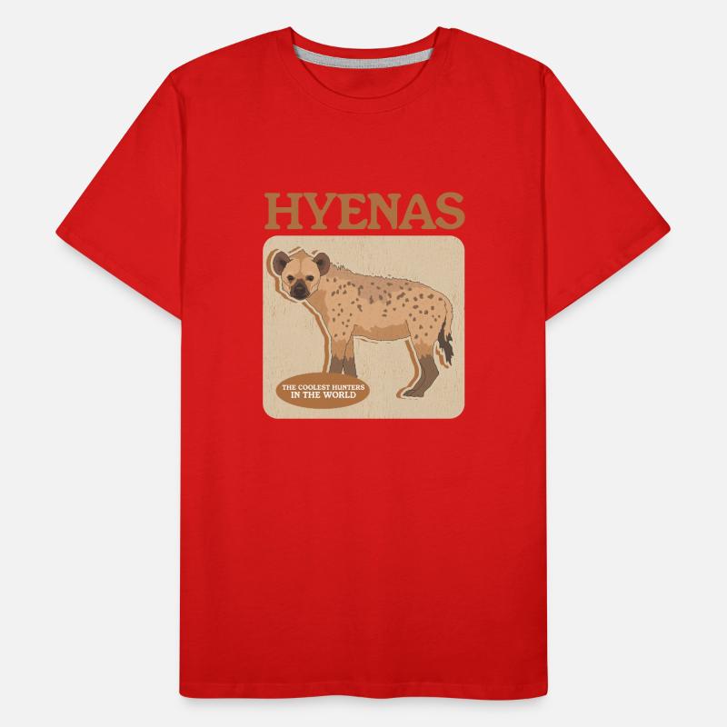 Hyäne Hyänen Tüpfelhyäne Geschenk Männer Premium Bio T-Shirt
