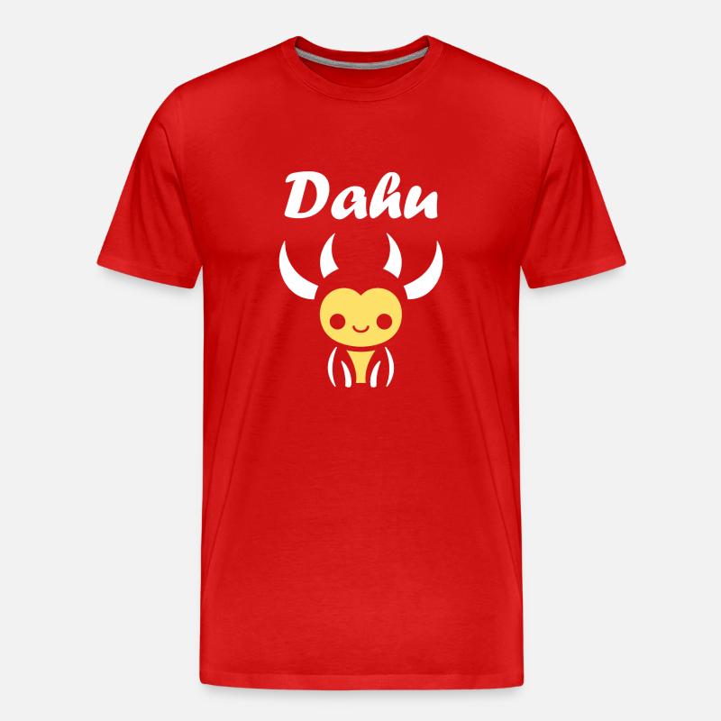 Dahu - Männer Premium Bio T-Shirt - Rot