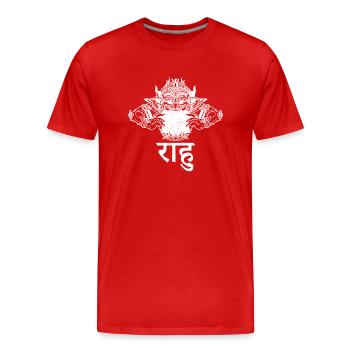 Kambodscha Rahu Tempel Hindu Khmer Flagge - Männer Premium Bio T-Shirt - Rot - Vorne - Damien (186cm)