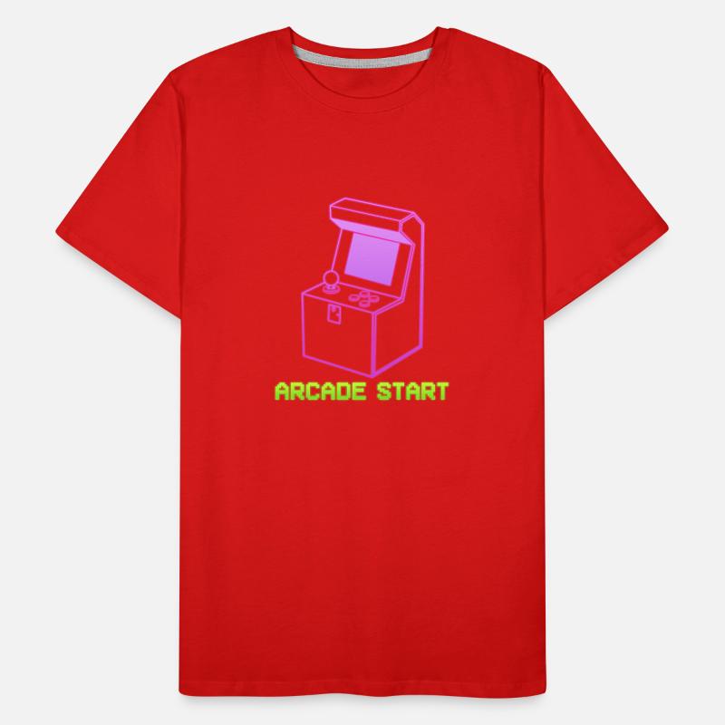 Arcade Start Computerfreak Männer Premium Bio T-Shirt