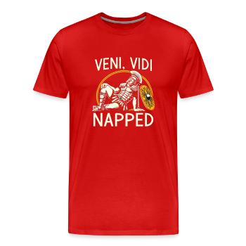 Jules César Histoire romaine Empire romain - T-shirt bio Premium Homme - rouge - Devant - Damien (186cm)