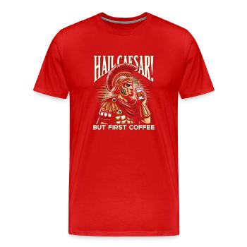 Jules César Histoire romaine Empire romain - T-shirt bio Premium Homme - rouge - Devant - Damien (186cm)
