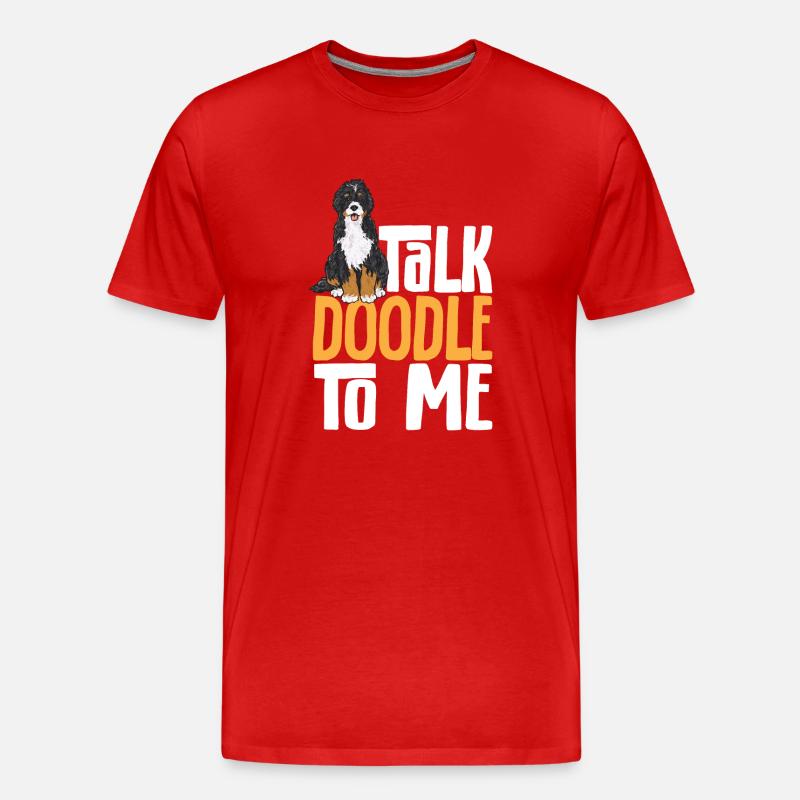 Bernedoodle Hund - Männer Premium Bio T-Shirt - Rot