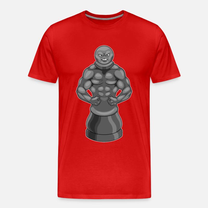 Schachfigur Bauer Schach Krieger - Männer Premium Bio T-Shirt - Rot