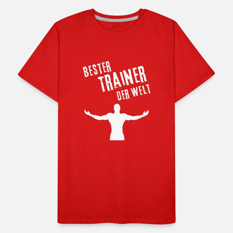 Bester Trainer Geschenk Bester Trainer der Welt Männer Premium Bio T-Shirt