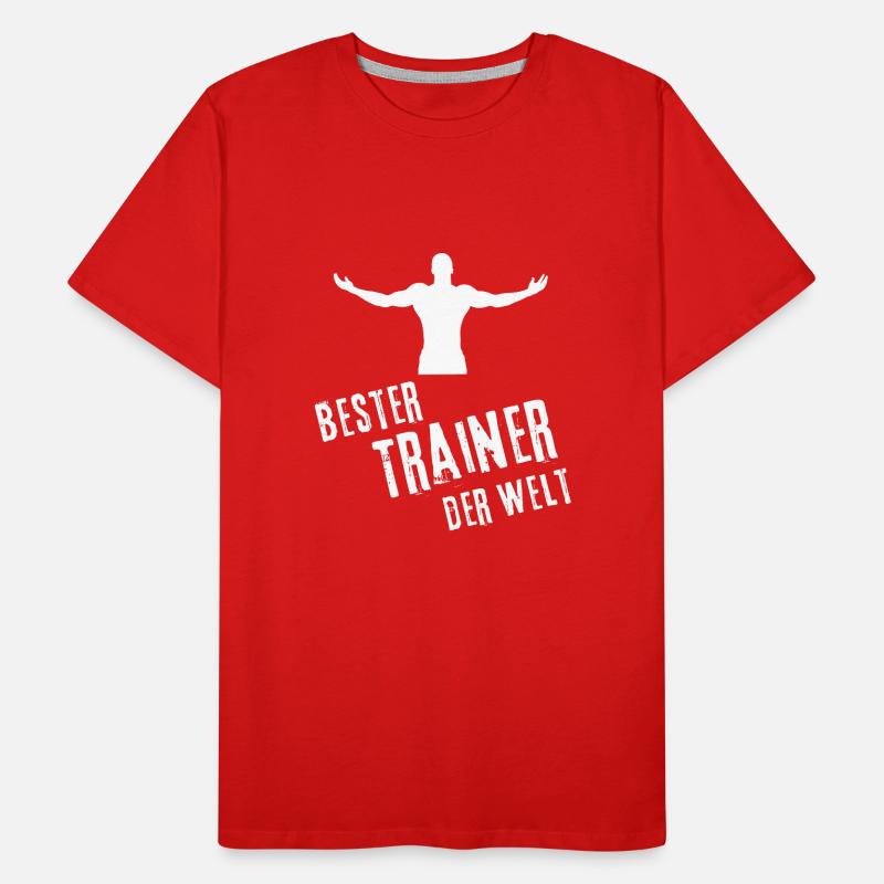 Bester Trainer Geschenk Bester Trainer der Welt Männer Premium Bio T-Shirt
