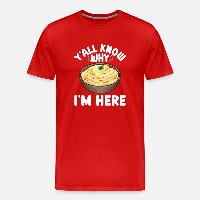 Mashed potatoes Mashed potatoes - Men's Premium Organic T-Shirt - red