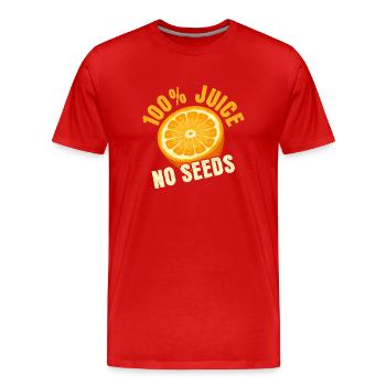 100% Saft ohne Kerne - Männer Premium Bio T-Shirt - Rot - Vorne - Damien (186cm)