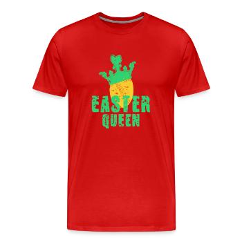 Reine de Pâques - T-shirt bio Premium Homme - rouge - Devant - Damien (186cm)