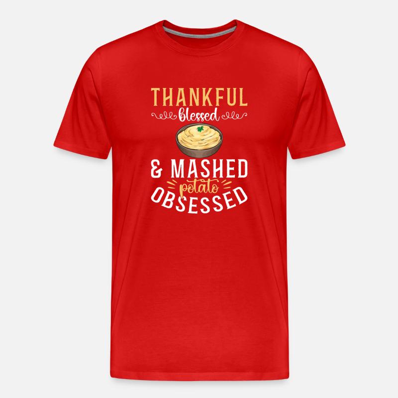 Mashed potatoes Mashed potatoes - Men's Premium Organic T-Shirt - red