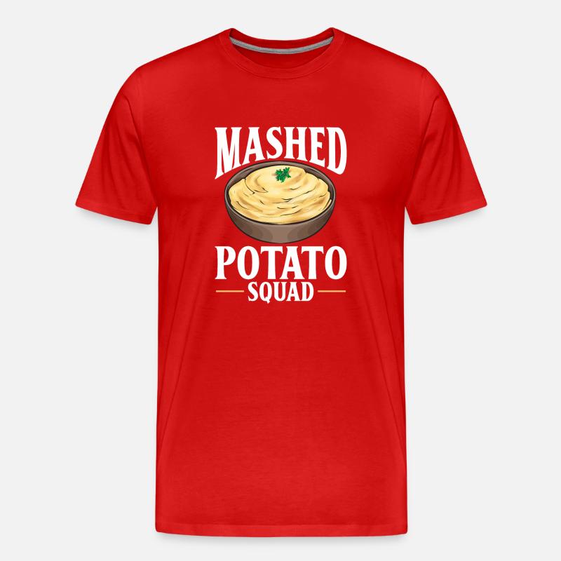 Mashed potatoes Mashed potatoes - Men's Premium Organic T-Shirt - red
