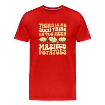 Purée de pommes de terre Purée de pommes de terre - T-shirt bio Premium Homme - rouge - Devant - Damien (186cm)