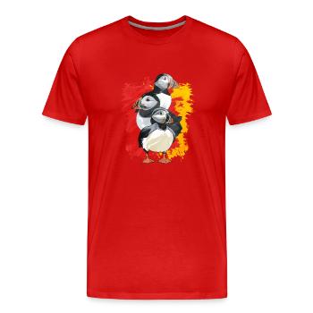 Gift for Atlantic Puffins - Men's Premium Organic T-Shirt - red - Front - Damien (186cm)