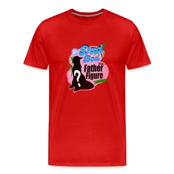it's not a dad bod its a father figure - Men's Premium Organic T-Shirt - red - Front - Damien (186cm)