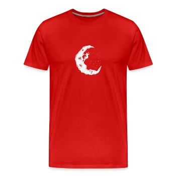 Escalade de bloc en demi-lune - T-shirt bio Premium Homme - rouge - Devant - Damien (186cm)