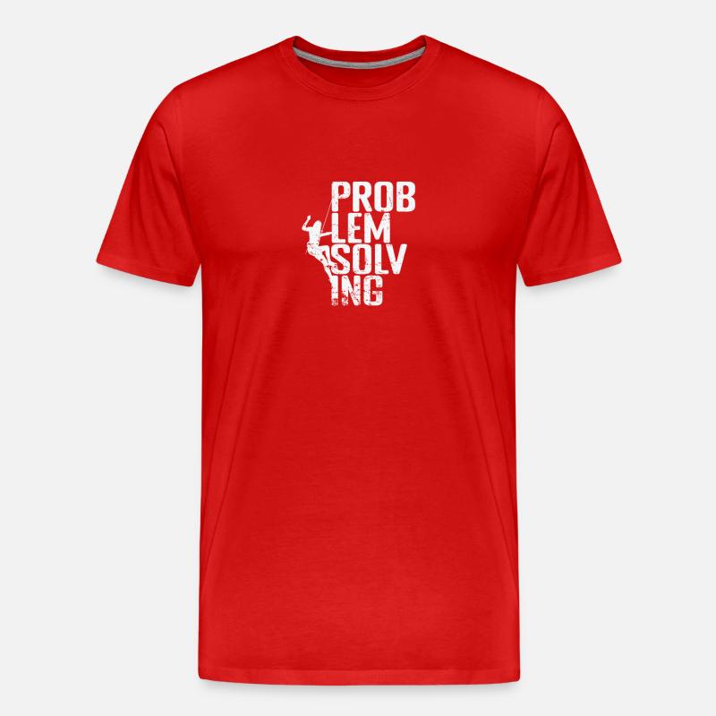 Problem Solving Bouldering - Men's Premium Organic T-Shirt - red