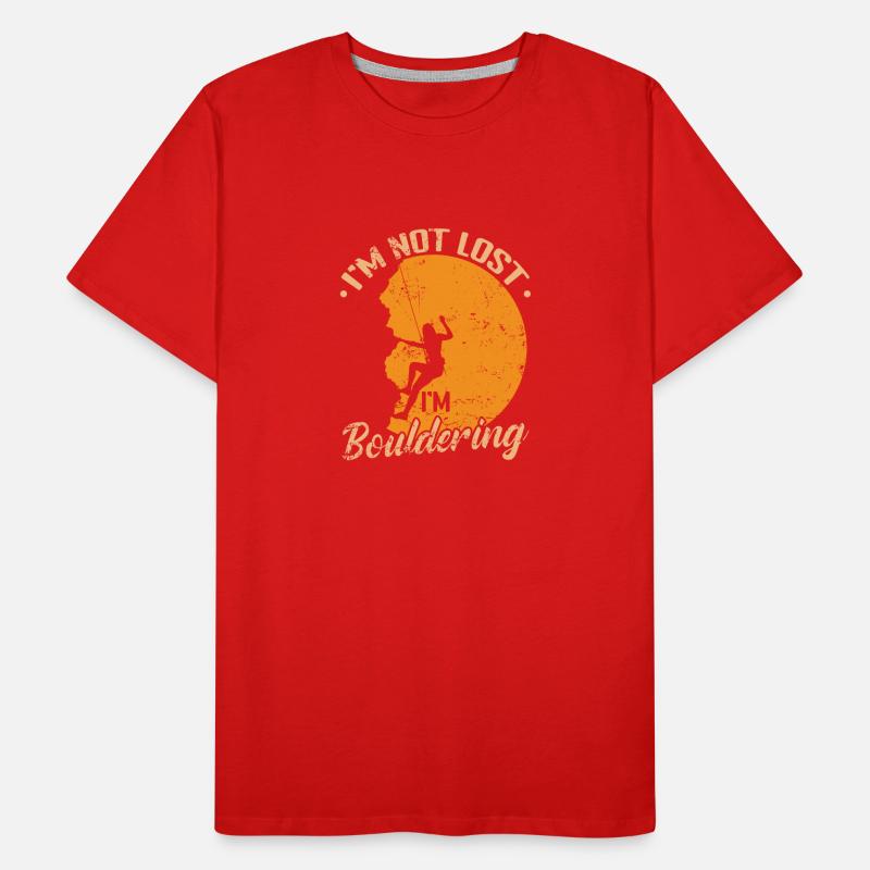 Je ne suis pas perdu, je fais de l’escalade de bloc T-shirt bio Premium Homme