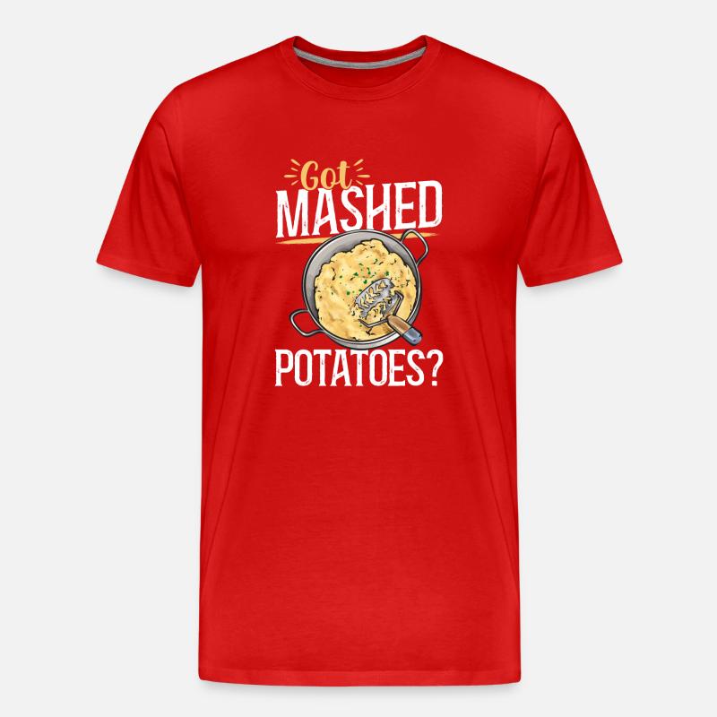 Mashed potatoes Mashed potatoes - Men's Premium Organic T-Shirt - red