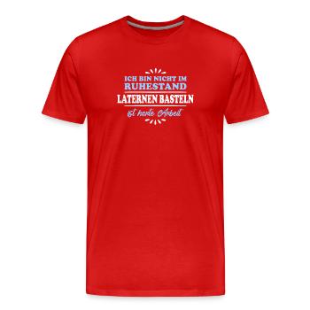 Lanternes de retraité de retraité - T-shirt bio Premium Homme - rouge - Devant - Damien (186cm)
