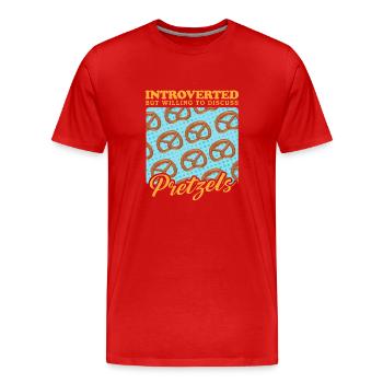 Bretzel Bretzels amant cadeau - T-shirt bio Premium Homme - rouge - Devant - Damien (186cm)