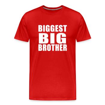 Le plus grand grand grand frère T-Shirt frère à être - T-shirt bio Premium Homme - rouge - Devant - Damien (186cm)